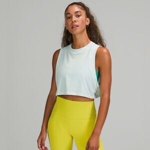 Lululemon All Yours Crop Tank in Delicate Mint